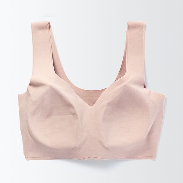 レディース】無印良品 婦人 ひびきにくいハーフトップブラジャー