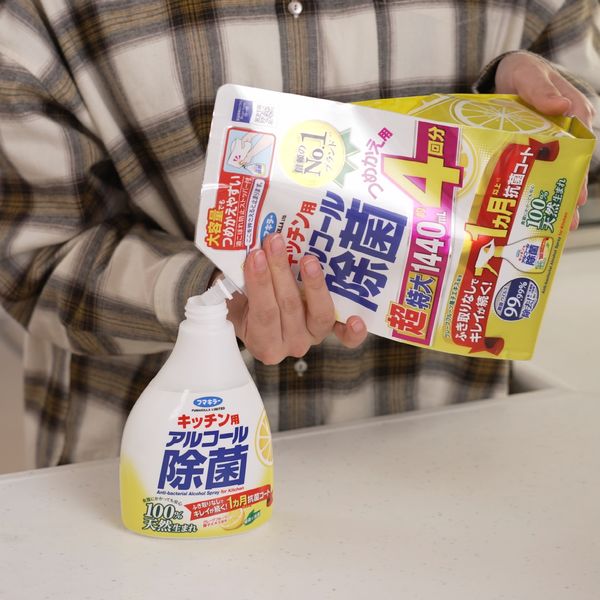 フマキラー キッチン用アルコール除菌スプレー 詰め替え 超特大 1440mL 