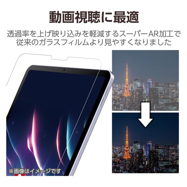 iPad pro 11インチ　(第二世代) 極美品 ELECOMフィルム、 iPad Pro 11インチ ガラスフィルム BLカット TB-A23MFLGARBL
