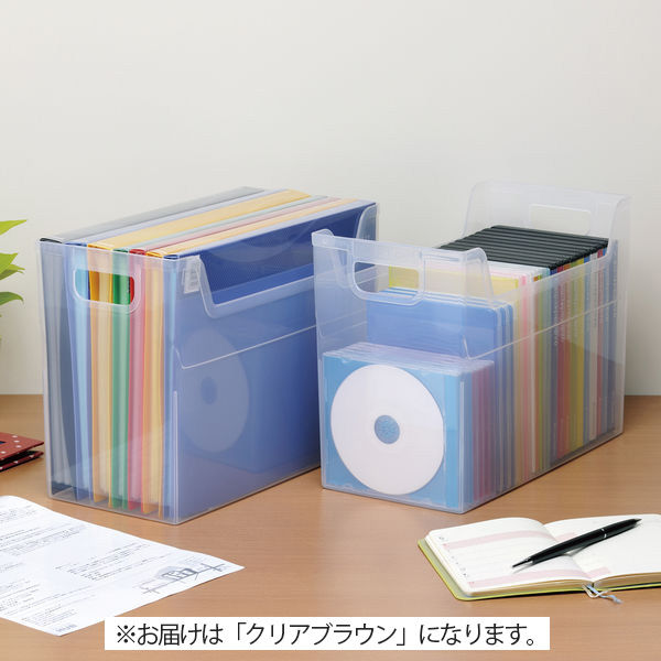 ナカバヤシ ファイルボックス クリアブラウン A4 FB-EW04-CS 1個 ナカバヤシ ファイルボックス クリアブラウン A4 FB-EW04-CS 1個