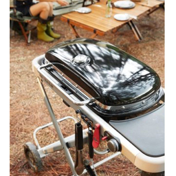 ウェーバー バーベキュー コンロ BBQ ポータブルガスグリル WEBER TRAVELER(トラベラー) 折りたたみ式 カート一体型 温度計内蔵 日本正規品