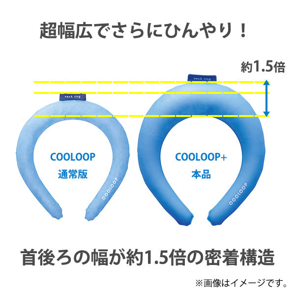 熱中症対策】 コジット クールネックリング プラス M ブルー COOLOOP 91728 1個 ネッククーラー 冷却材 - アスクル