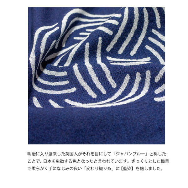 一宮 藍染総柄のれん2連 水引 NID3027 1枚（直送品） - アスクル