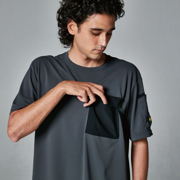 TS DESIGN ニッカーズドライTシャツ チャコールグレー L 5535-25