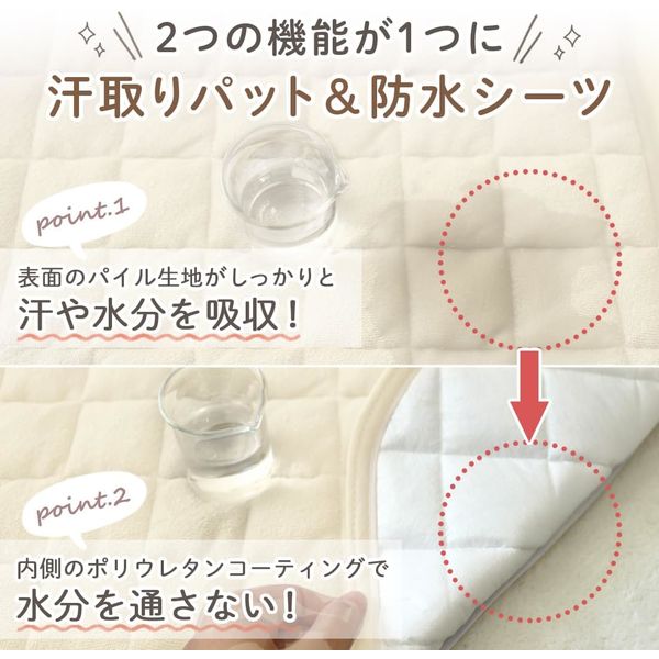 kerata/ケラッタ】 防水ベビーシーツ 敷パット 70×120cm 1枚