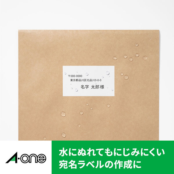 エーワン ラベルシール グリーン購入法適合商品 表示・宛名ラベル レーザープリンタ 再生紙 白 A4 10面 1袋（100シート入）  31367（取寄品）