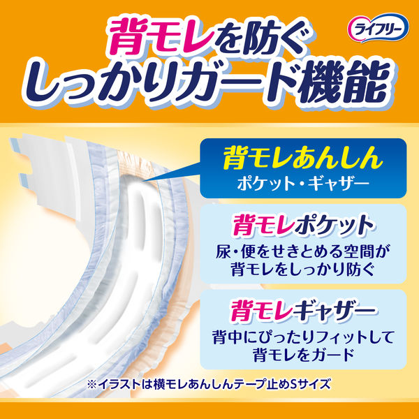 ライフリー 大人用紙おむつ 横モレあんしんテープ止め S 4回吸収 1 