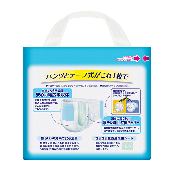リリーフ テープ式にもなるパンツ L-LL 梱販売 ( 12枚*4コ(48枚
