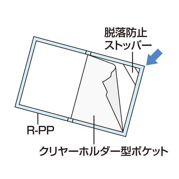 コクヨ クリヤーホルダーBノビータA4透明12P フーN5710T-12 1冊 - アスクル