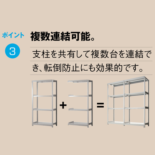 双福鋼器 軽中量ラック 200kg 連結用(天地6段) 幅860×奥行600 双福鋼器 軽中量ラック 200kg 連結用(天地6段) 幅860×奥行600