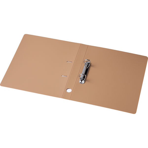 リングファイル D型2穴 A4タテ 背幅31mm 20冊 ライトブラウン