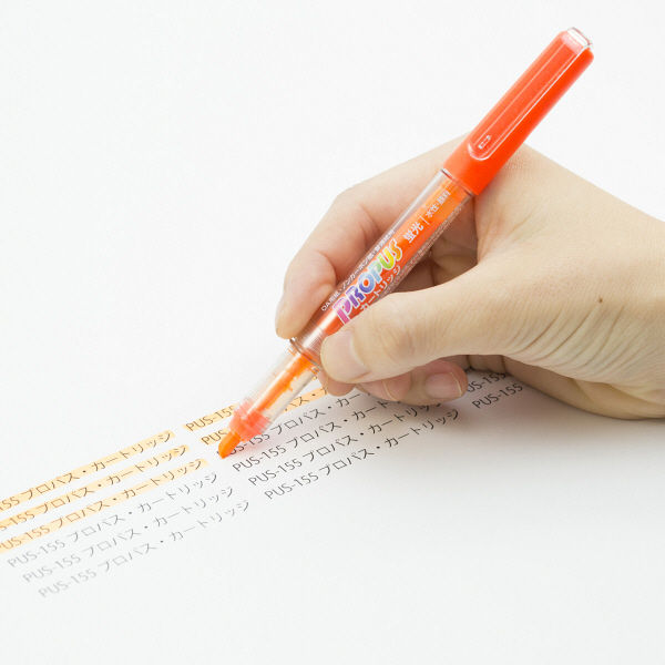 三菱鉛筆（uni） 蛍光ペン プロパス 橙 PUS155.4 - アスクル