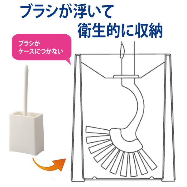 セール）山崎産業 スリムトイレブラシケース付き トイレ掃除