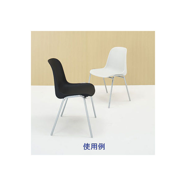 会議用チェアEL（背座:樹脂 スタッキング可能） ホワイトグレー 1箱（4脚入）イタリア製 ミーティングチェア 会議椅子 幅520mm（取寄品）