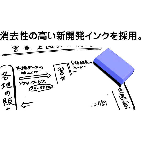 三菱鉛筆(uni) ホワイトボードマーカー お知らセンサー 中字角芯 黒