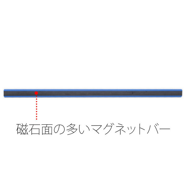 プラス マグネットバー 310mm ブルー 80553 1セット（5本） - アスクル