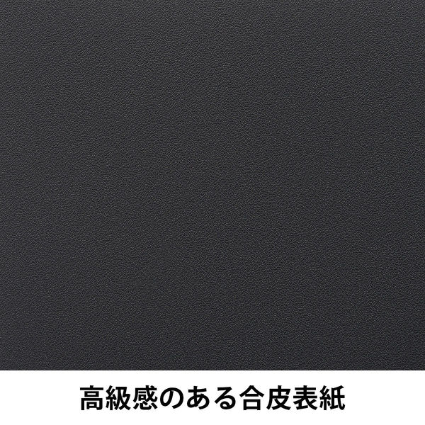 アスクル合皮製30穴リングファイル（ブラック） 1セット（3冊：1冊×3