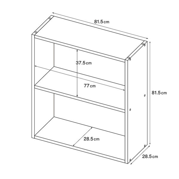 無印良品 スタッキングシェルフ ワイド 2段 ウォールナット材 幅81.5×奥行28.5×高さ81.5cm 良品計画 - アスクル