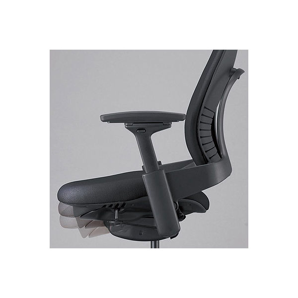 Steelcase リープチェア肘付きブラックフレーム5F17/ブラック