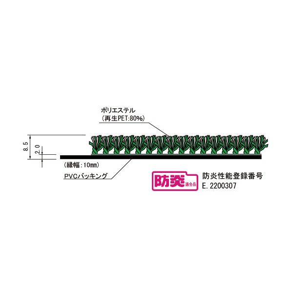 山崎産業 ニュー吸水マット　（＃１２）　グレー F-176-12 1枚