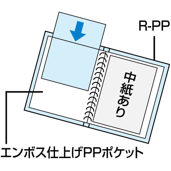 コクヨ クリヤーブック（替紙式） A4タテ 30穴 18ポケット 赤 レッド