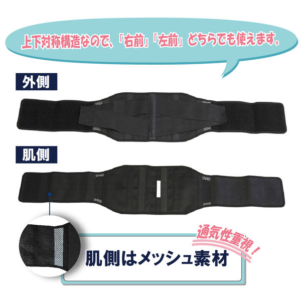 腰サポーター ランバック ブラック L 033994 1枚 竹虎 - アスクル