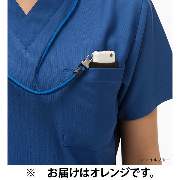 ナガイレーベン 男女兼用上衣 RT-5062 オレンジ L 1枚 スクラブ