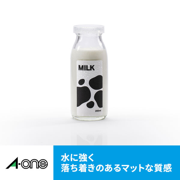 エーワン ラベルシール 水に強い パッケージラベル インクジェット 光沢フィルム 白 A4 ノーカット1面 1袋（30シート入） 29280 -  アスクル