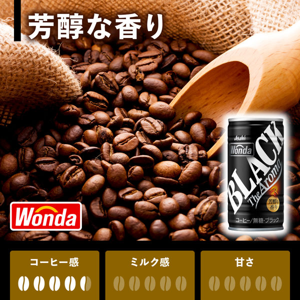 缶コーヒー】アサヒ飲料 WONDA（ワンダ） ブラック ザ アロマ