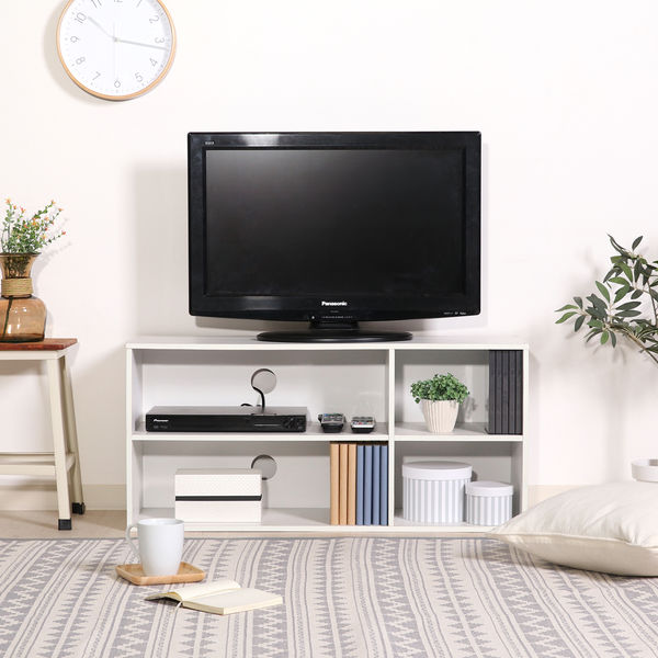 TVラック 89 WH ホワイト 幅890×奥行295×高さ420mm 96599 1台 不二貿易