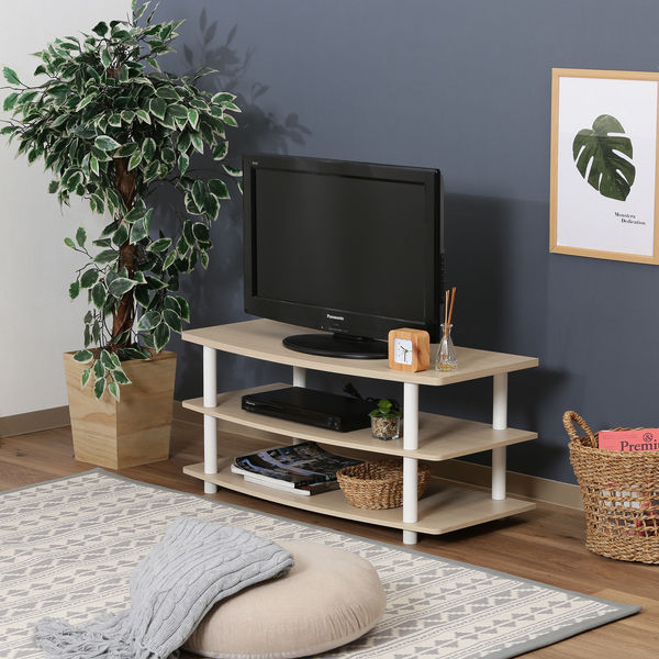 TREVIS　収納TVラック　ホワイト TREVIS 収納TVラック 収納家具 テレビ台 ローボード 収納付きTV