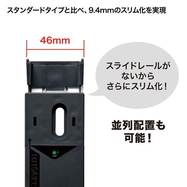 サンワサプライ サーバーラック用コンセント 19インチ用 3P式/9個口/3m/100V・15A/ブレーカー付 TAP-SVSL159B（直送品） -  アスクル