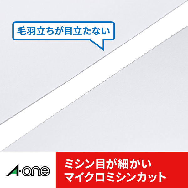 エーワン 手作りチケット 半券付 ミシン目 両面 プリンタ兼用 マット紙