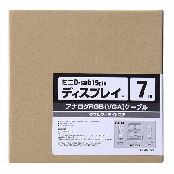 サンワサプライ CRT複合同軸ケーブル KB-CHD157K2 1本（直送品