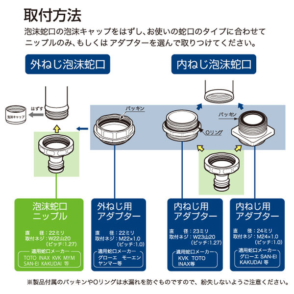 タカギ（takagi）泡沫蛇口用ニップル Ｇ０６３ 1個 - アスクル