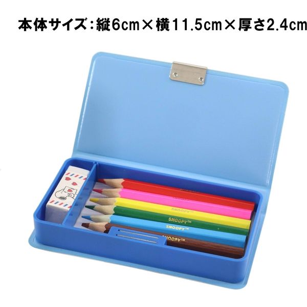 クツワ ミニ筆入セット（ミニ色鉛筆6色+消しゴム1個付