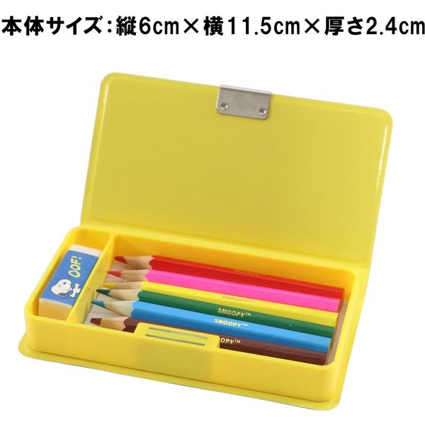 クツワ ミニ筆入セット（ミニ色鉛筆6色+消しゴム1個付） スヌーピー