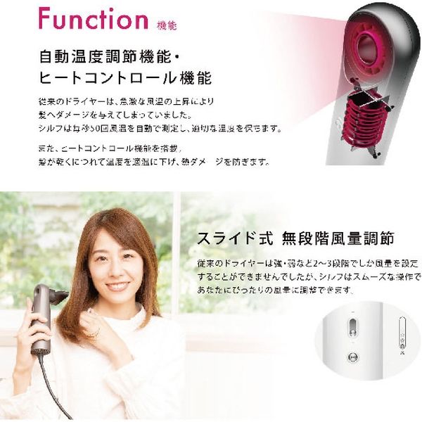【1台限定！】シルフエアー　スマートヘアードライヤー【新品未開封！】 ウィンコド シルフエアー スマートヘアドライヤー Iron gray