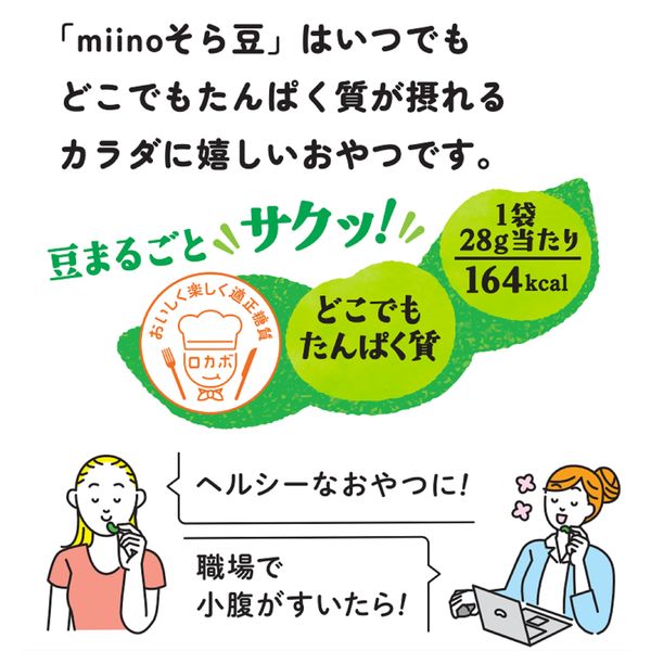 おつまみ スナック菓子 ミーノ miino そら豆しお味 たっぷり