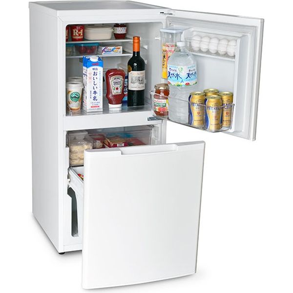 A-Stage 2ドア冷凍/冷蔵庫 123L (ファン式：ホワイト)RZ-123W　1台（直送品）