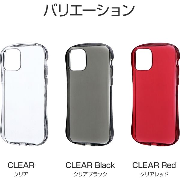 iPhone 12/iPhone 12 Pro ケース カバー 耐衝撃ソフトケース CLEAR Arch クリアレッド（直送品）