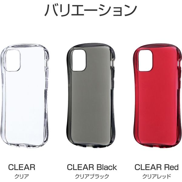 iPhone 12 mini ケース カバー 耐衝撃ソフトケース CLEAR Arch クリアブラック（直送品）