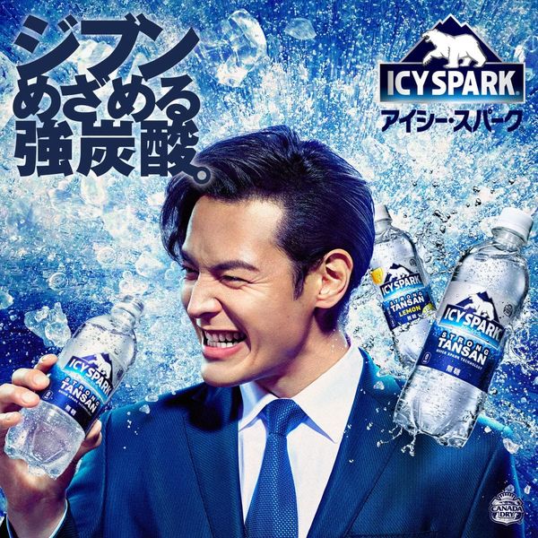 炭酸水】 ICY SPARK from カナダドライ レモン 490ml 1箱（24本入 