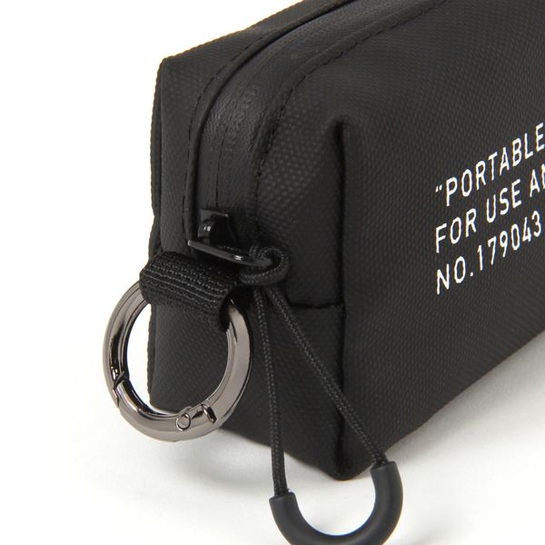 ポーチ 撥水 WRミニスクエアポーチ ブラック LAKOLE/ラコレ - アスクル