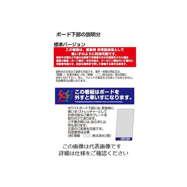 常磐精工 SPSS 車いすタイプ標語 ホワイトボード付 (15)指差確認 SPSS-ISU-HBWB15 1台 63-7239-78（直送品） -  アスクル