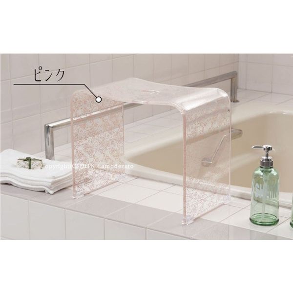 センコー サリナ 2 バスチェア 風呂いす 高さ約 35cm クリア 透明
