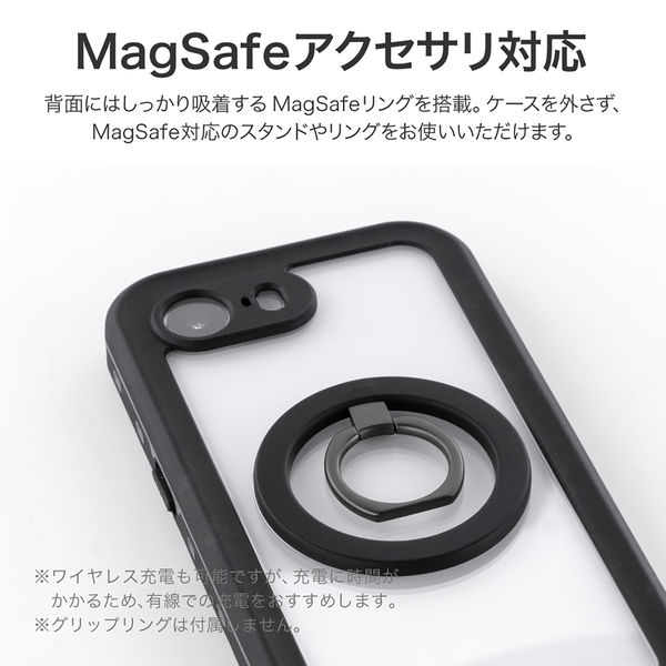 RIMOWA ブラック iPhone16E 用ケース ストライプデザイン RIMOWA