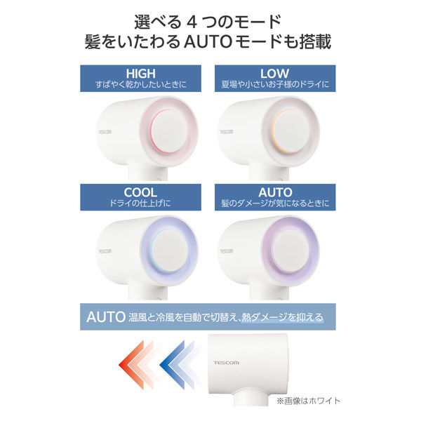 ヘアドライヤー マイナスイオン 静音 軽量 高速ブラシレス