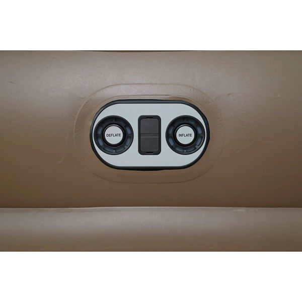 YAMAZEN 電動エアベッド コードレスポンプ内蔵 極厚45cm ベロア調 シングル CGAB-002(BE/BR) 1個（直送品）