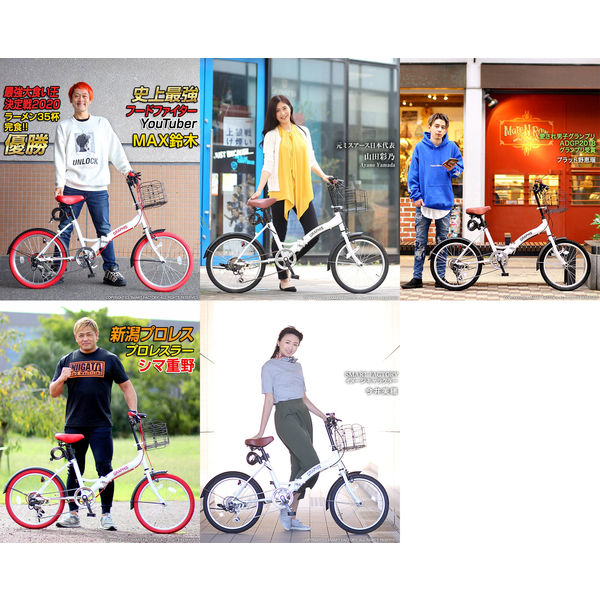 送料無料 GRAPHIS (グラフィス) 20インチ 折りたたみ自転車